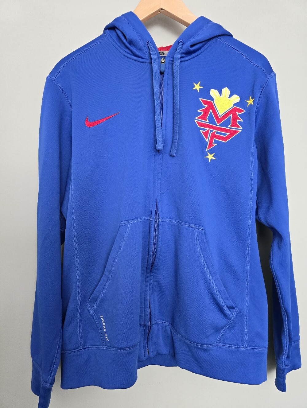Nike Manny PAC-MAN PACQUIAO  Full-Zip Therma Fit Hoodie w/ Red Swoosh Sz Medium